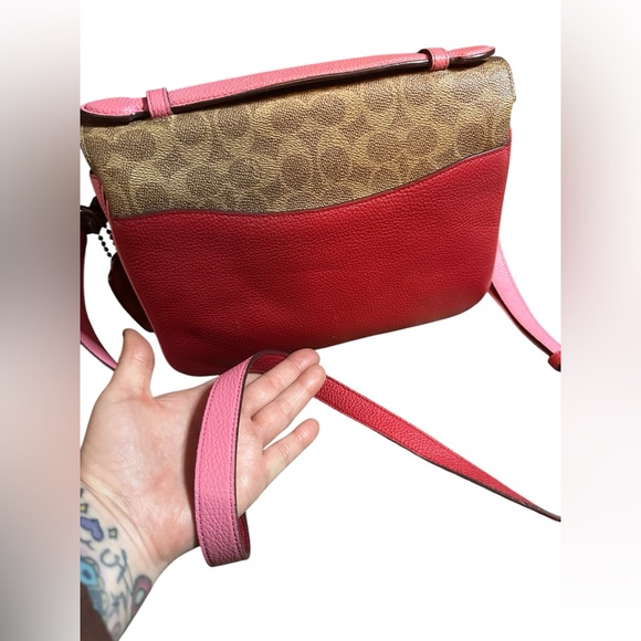 Coach 74091 Cassie Signature Coated Canvas Crossbody Shoulder Bag Satchel - Picture 2 of 9